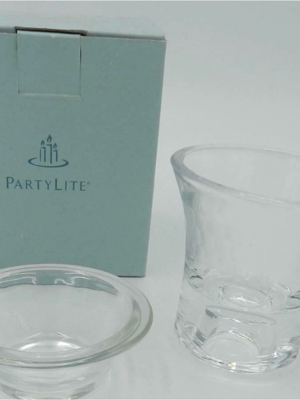 PartyLite Aqua Clarity Votive/Taper/Tealight Holder Box